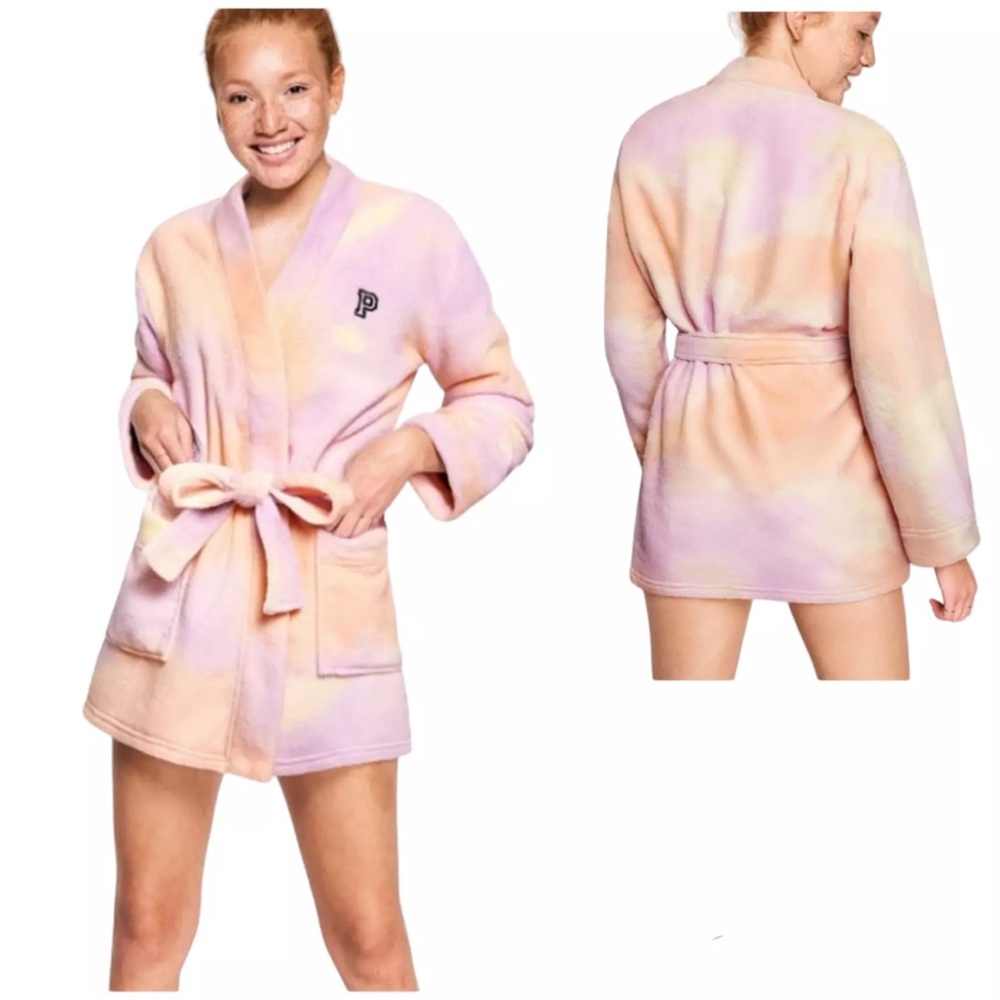 PINK Victoria's Secret Pastel Tie Dye Robe